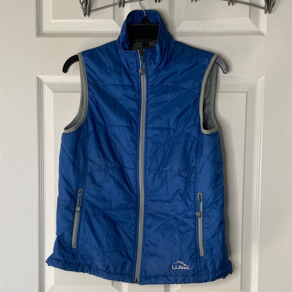 L.L. Bean Women's Blue Quilted Puffer Vest